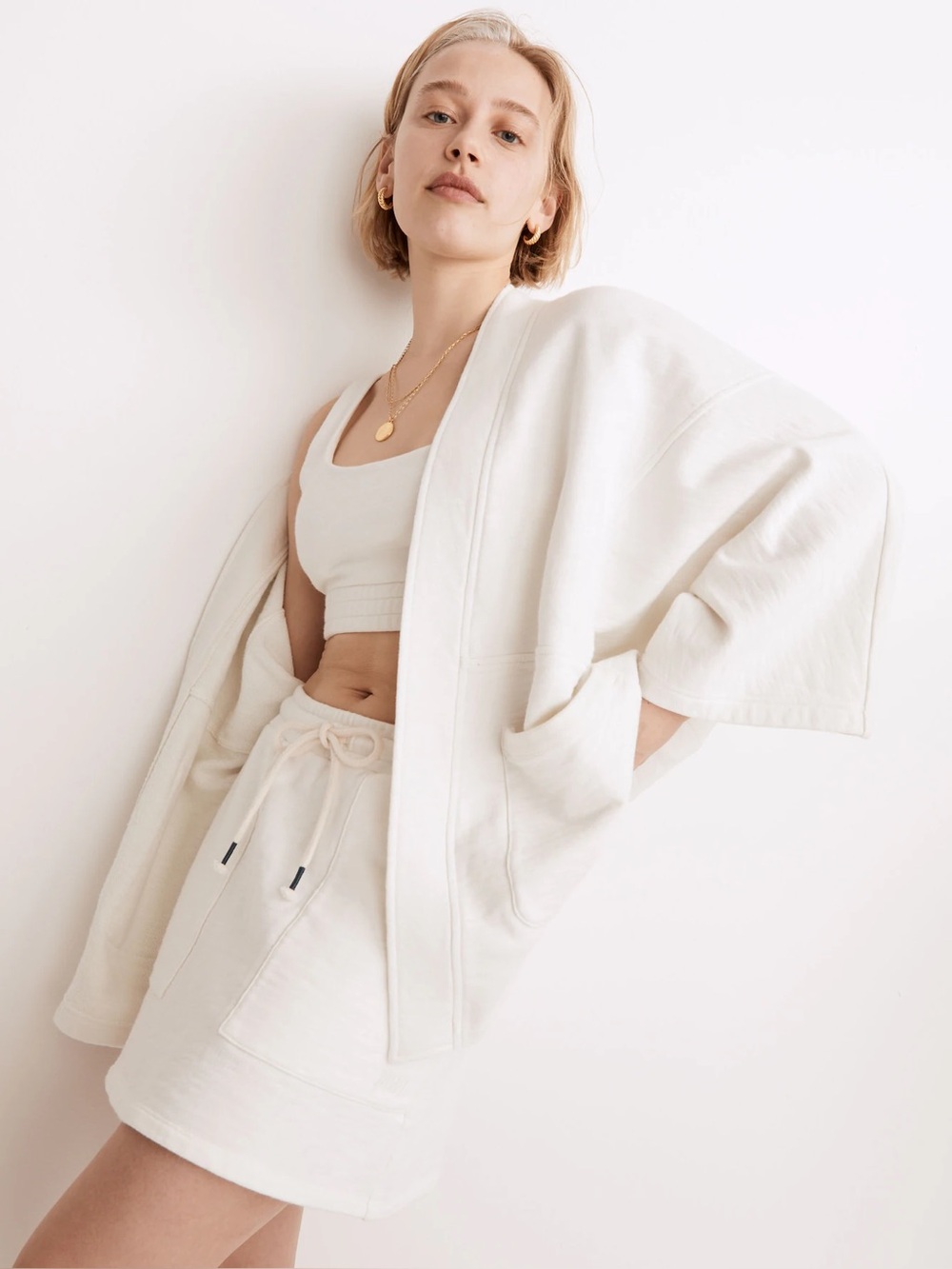 Madewell MWL Cream and Black Label Sweatshirt
